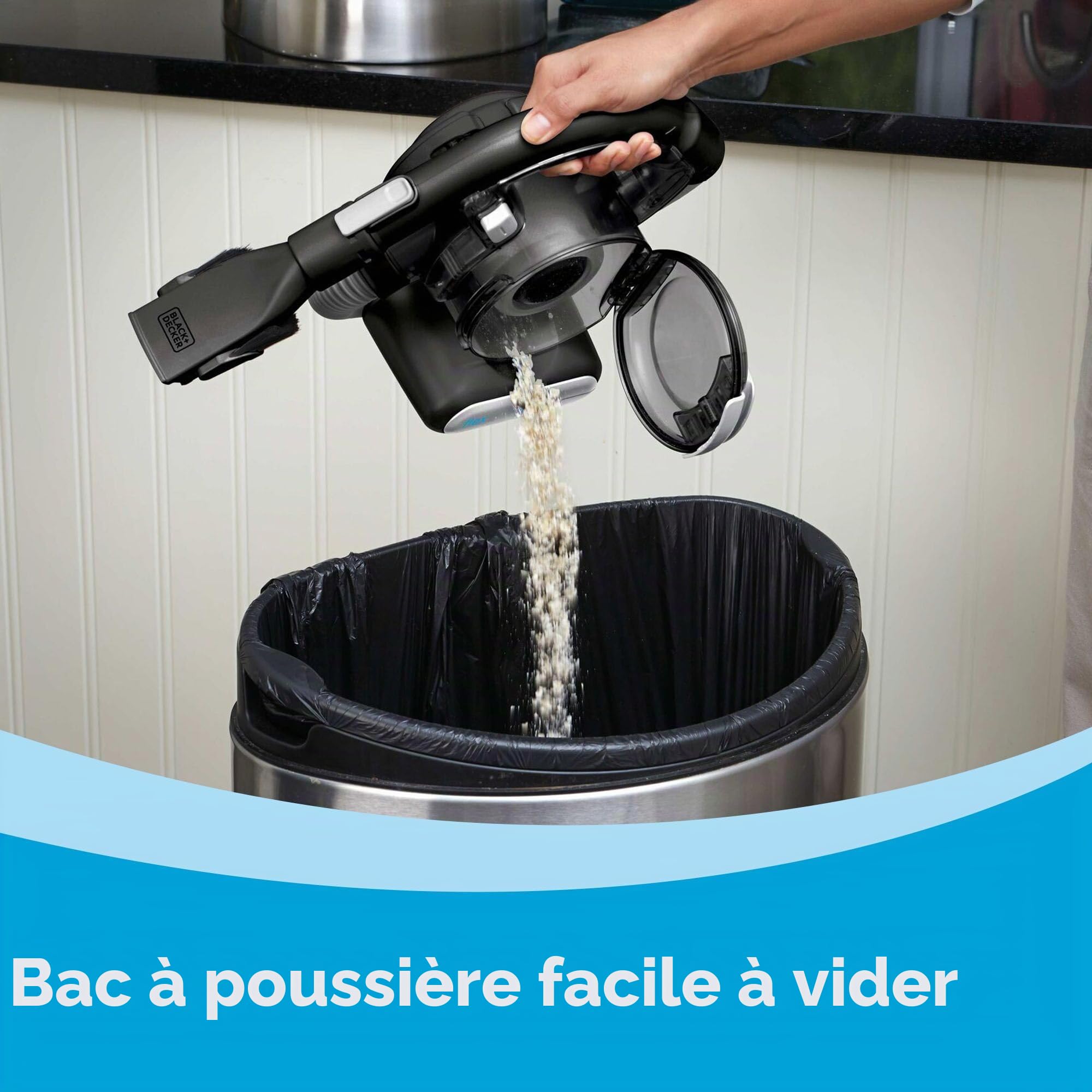 Black + Decker Aspirateur Flexible au Lithium BDH2020FL 20 V Max avec Brosse à Poils d'animaux – sans Fil