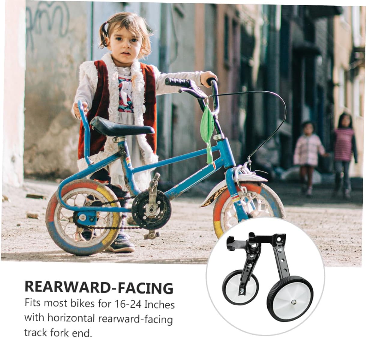 Kisangel Bike Stabilizer Kit Boys and Girls Bicycle Rear Wheel Mount Stabilizer for Balance Bike Learning