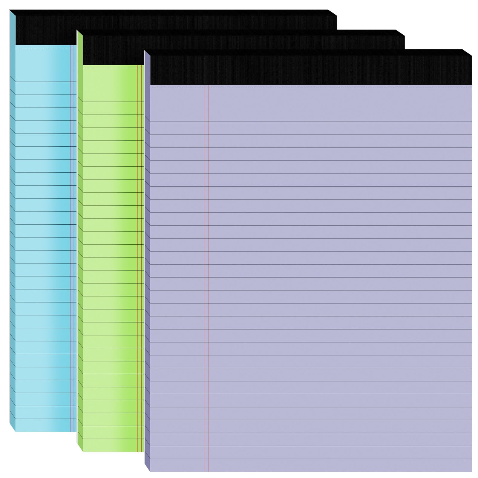 3pcs Legal Pads 8 5 x 11 Notepads 8 5 x 11 Inch 30 Sheets Pack Colored Note