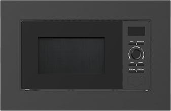 Cookology CBM20LBK Built-in Integrated Microwave Oven in Black - 20 Litre Capacity - 25.5cm Turntable - 800W Power - 5 Power Levels - 8 Auto Cooking Programs - Defrost Function - Child Lock