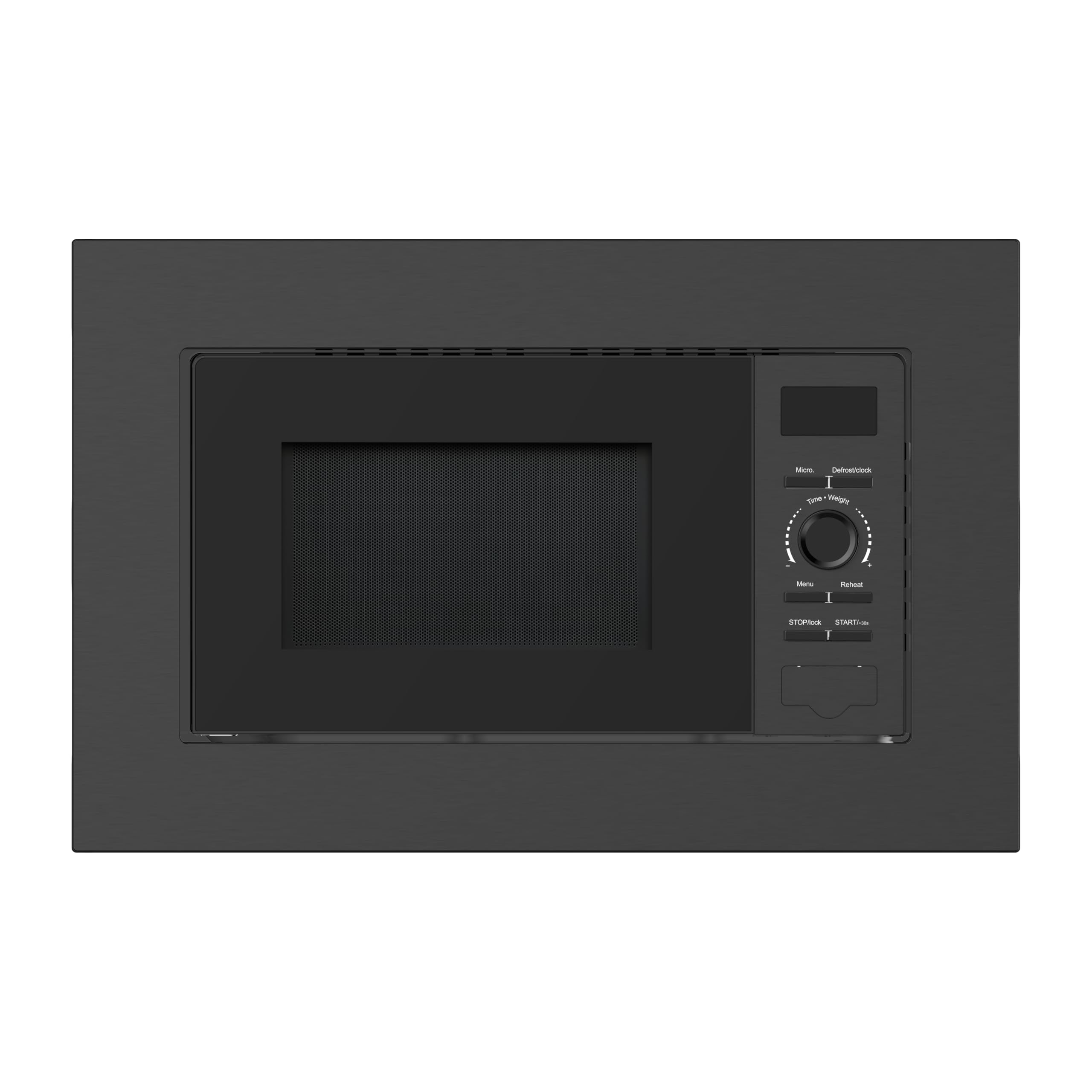 Cookology 20L Built-in Microwave Oven - 25.5cm Turntable - 800W - 5 Power Levels - 8 Auto Cooking Programs - Defrost Function - Child Lock - Black