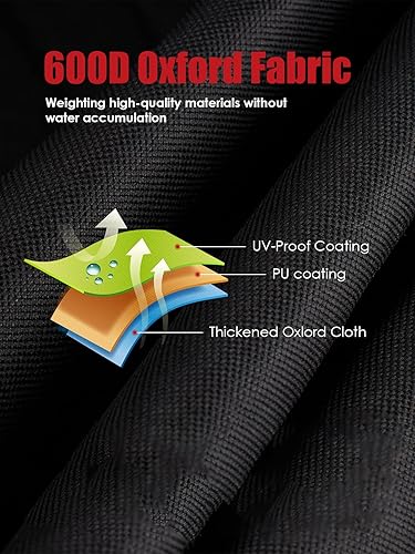 Miniatura 2 de K-Musculo Funda para carrito de golf, 2+2 pasajeros, se adapta a EZGO, Club Car, Yamaha, tela de grado marino de servicio pesado, impermeable y