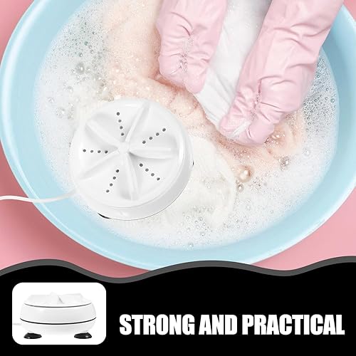 Miniatura 8 de DOITOOL Mini lavadora portátil USB Powered ultrasónico Turbo lavadora para calcetines ropa interior dormitorio de viaje pequeño dispositivo de