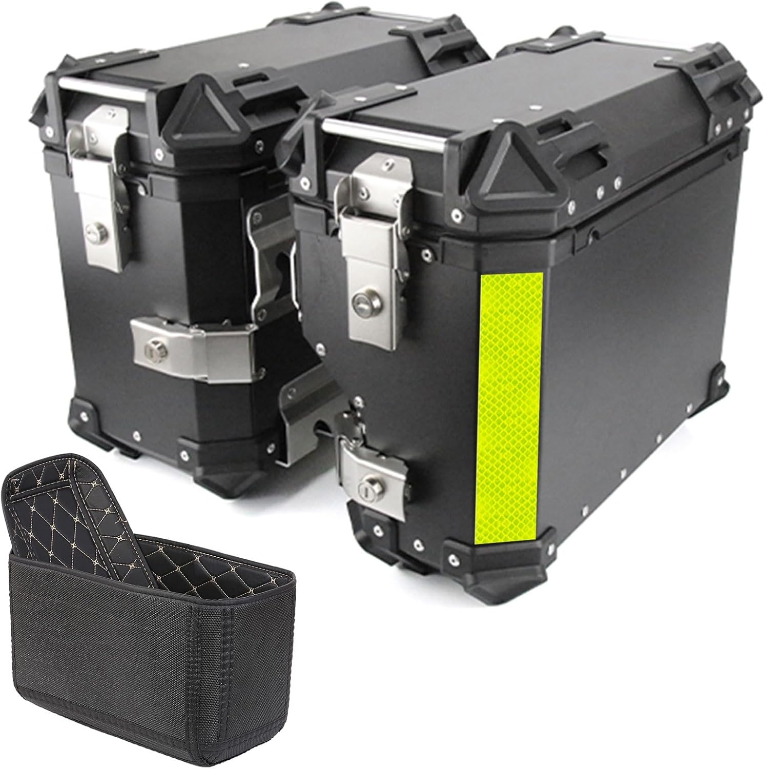 VUSNPL Side cases motorcycle,38L Motorbike Hard Side Saddlebag Box Trunk Tour