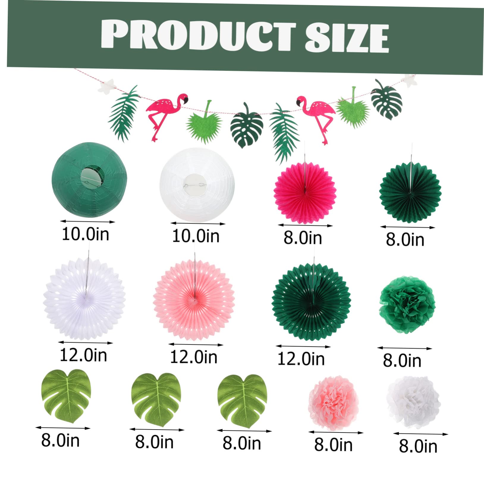 Zerodeko Decorazioni Sospese con Foglie di Palma per Feste Tropicali Decorazioni per Feste Hawaiane Forniture per Hawaiane