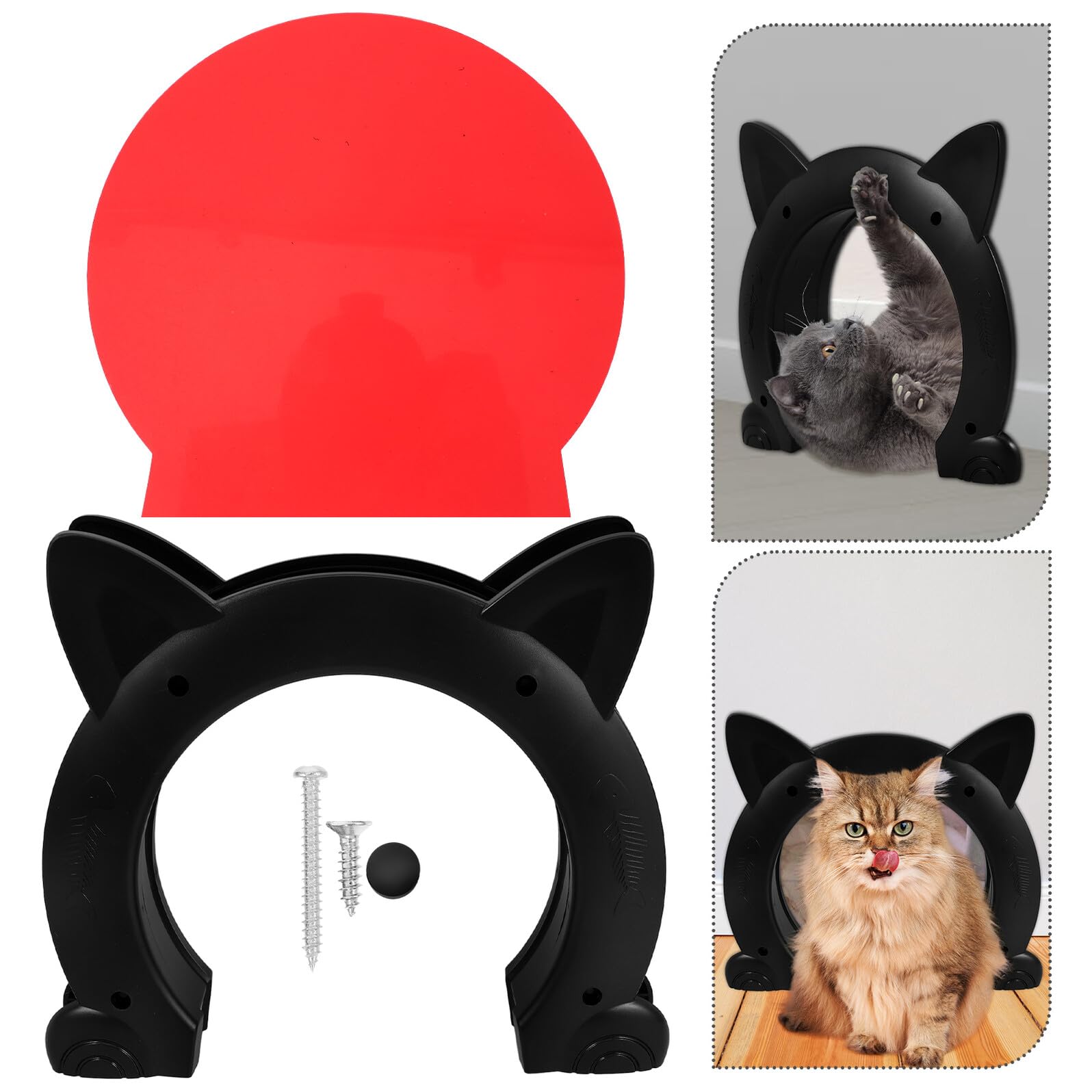 Pet Interior Door Katze Design Robustes Kunststoffmaterial Mittlere Sichere Katzenklappe für Innenbereich Vielseitig für Katzen und Kleine Hunde Einfache Reinigung Langlebig und