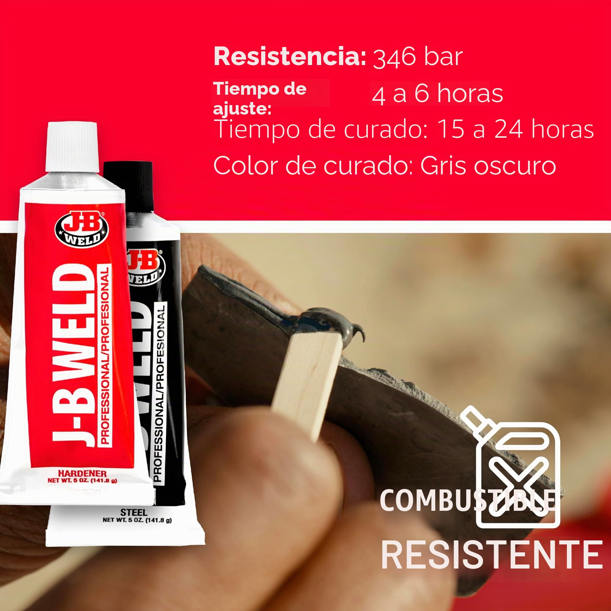 J-B Weld Resina original epoxy de soldadura en frío