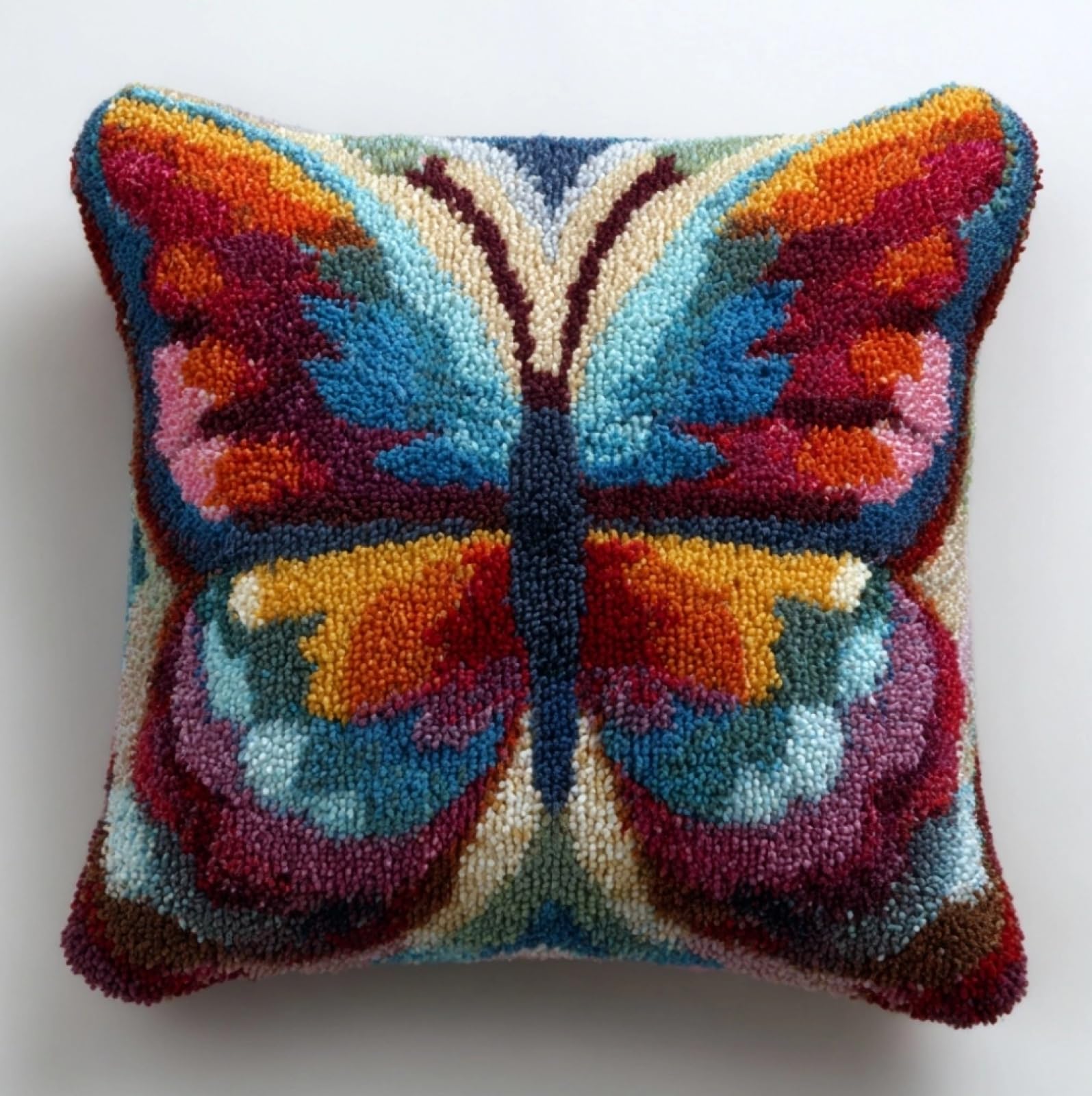 WallustrioaW Latch Hook Cushion Kits for Adults,Butterfly