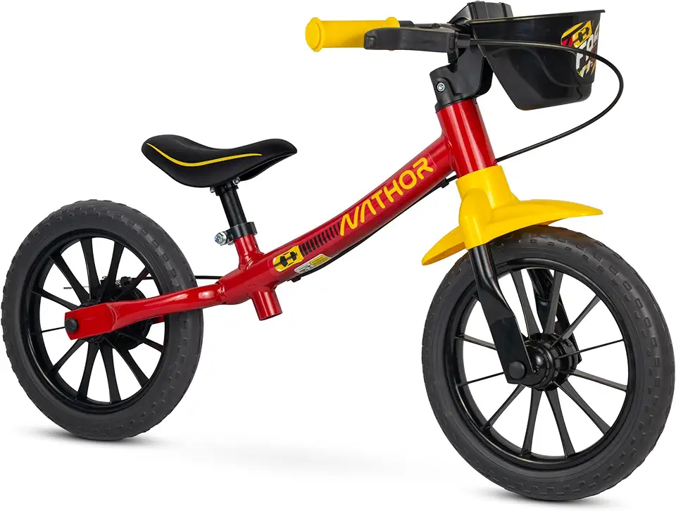 Nathor Bicicleta de Equilíbrio Balance Bike Fast Vermelha