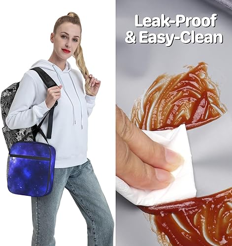 Miniatura 7 de Bonita lonchera con diseño de flamenco para niños, bolsa aislada de animales con corona para estudiantes, bolsas reutilizables con aislamiento