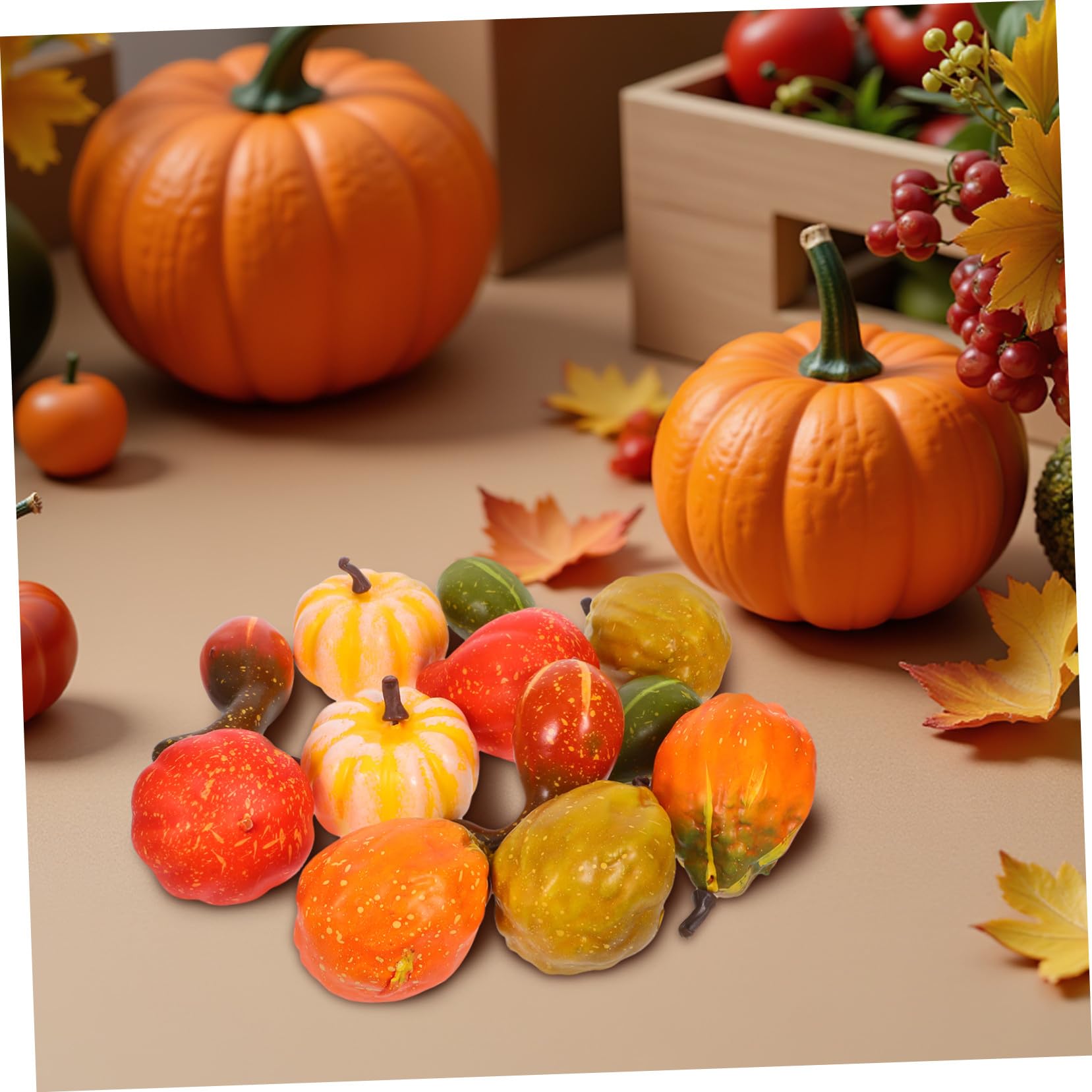 SOIMISS 24stücke Schaumstoff-kürbisse Für Herbstdekoration Lifelike Kunst-kürbisse Für Halloween Thanksgiving Und Herbstliche Festlichkeiten Für Tisch Garten Und Kreative