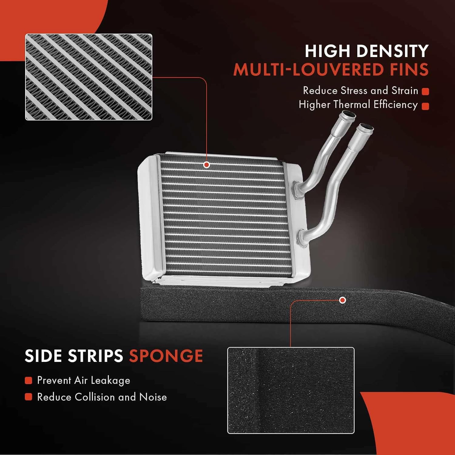 A-Premium HVAC Heater Core Compatible with Ford Crown Victoria 1998-2000 & Lincoln Continental 2001, Town Car 1998-2002 & Mercury Grand Marquis 1998-2000, Replace OE# E9A218476A, F8VH18476AA