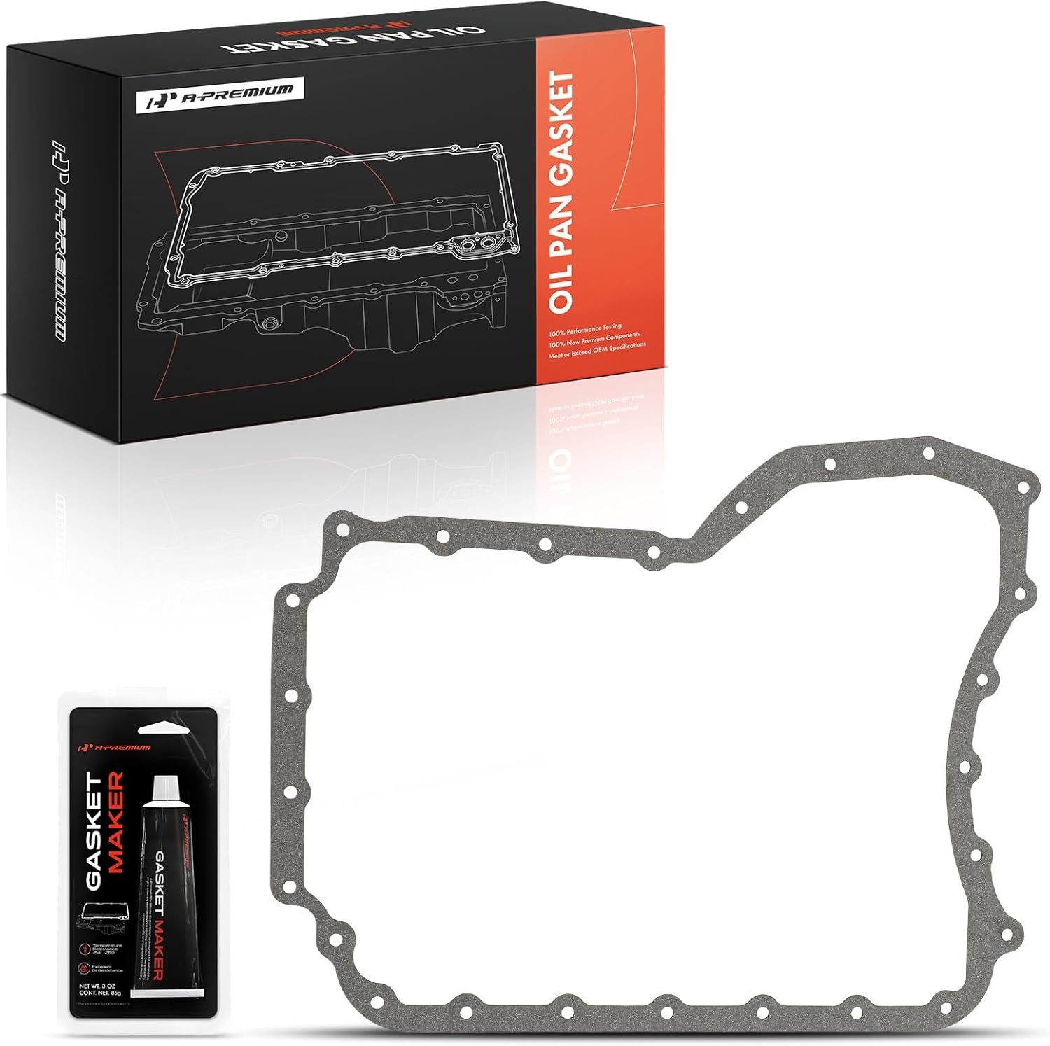 A-Premium 2.5L Engine Oil Pan Gasket Set, Compatible with Volkswagen Jetta 2005-2014, Passat 2012-2014, Golf 2010-2014, Beetle 2006-2010/2012-2014, Rabbit 2006-2009