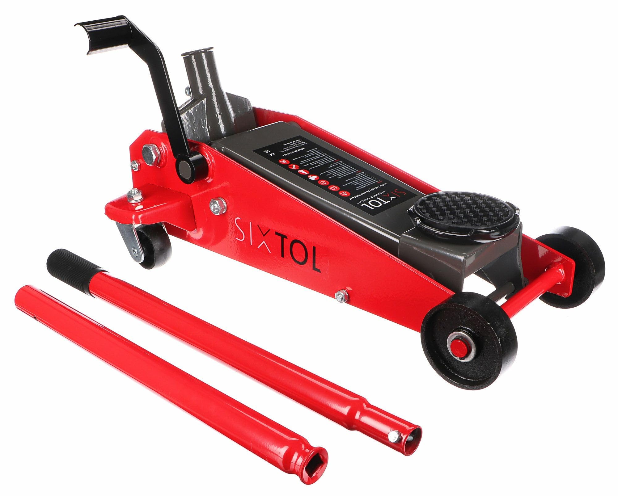 SX JACK PEDAL 3T | Cric idraulico carrellato con pedale | Portata 3 tonnellate | Heavy-Duty in acciaio