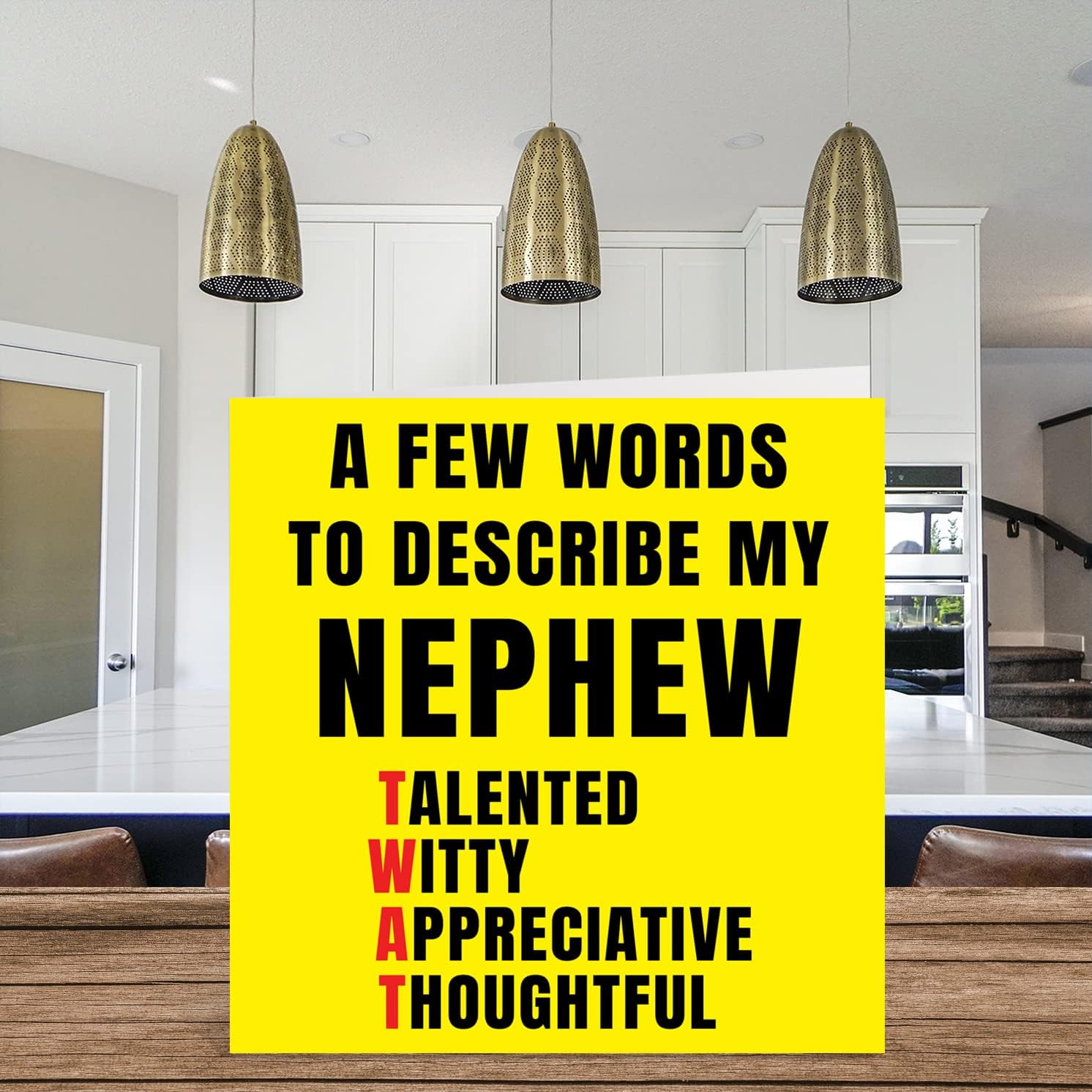 Stuff4 Rude Birthday Cards for Nephew - Few Words Describe Tw*t - Joke Happy Birthday Card for Nephew from Aunt Uncle, Birthday Gifts, 5.7 x 5.7 Inch Offensive Greeting Cards Gift for Nephew
