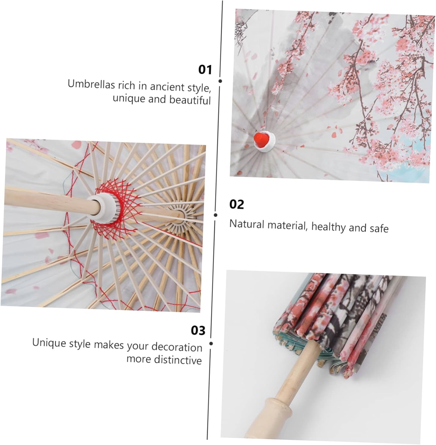 Chinese Style Oil Umbrella Photography Prop Stage Umbrella for Dance Home Decoration and Events Durable