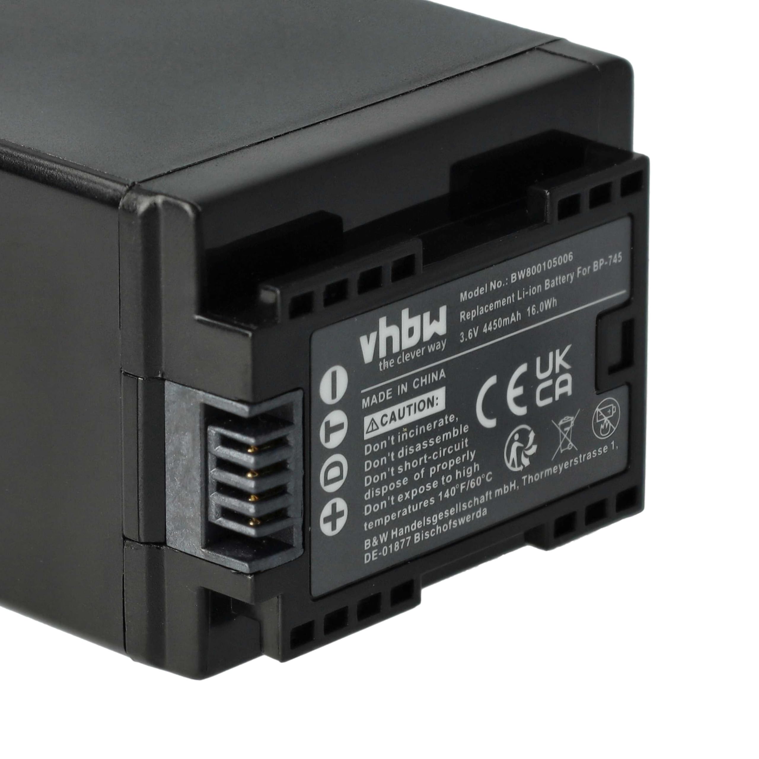 vhbw Batterie Compatible avec Canon Legria HF R66