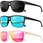 QALLY Polarized Sunglasses Men, Mens Sunglasses Polarized UV protection Lightweight Sun Glasses for Driving Fishing Golf
