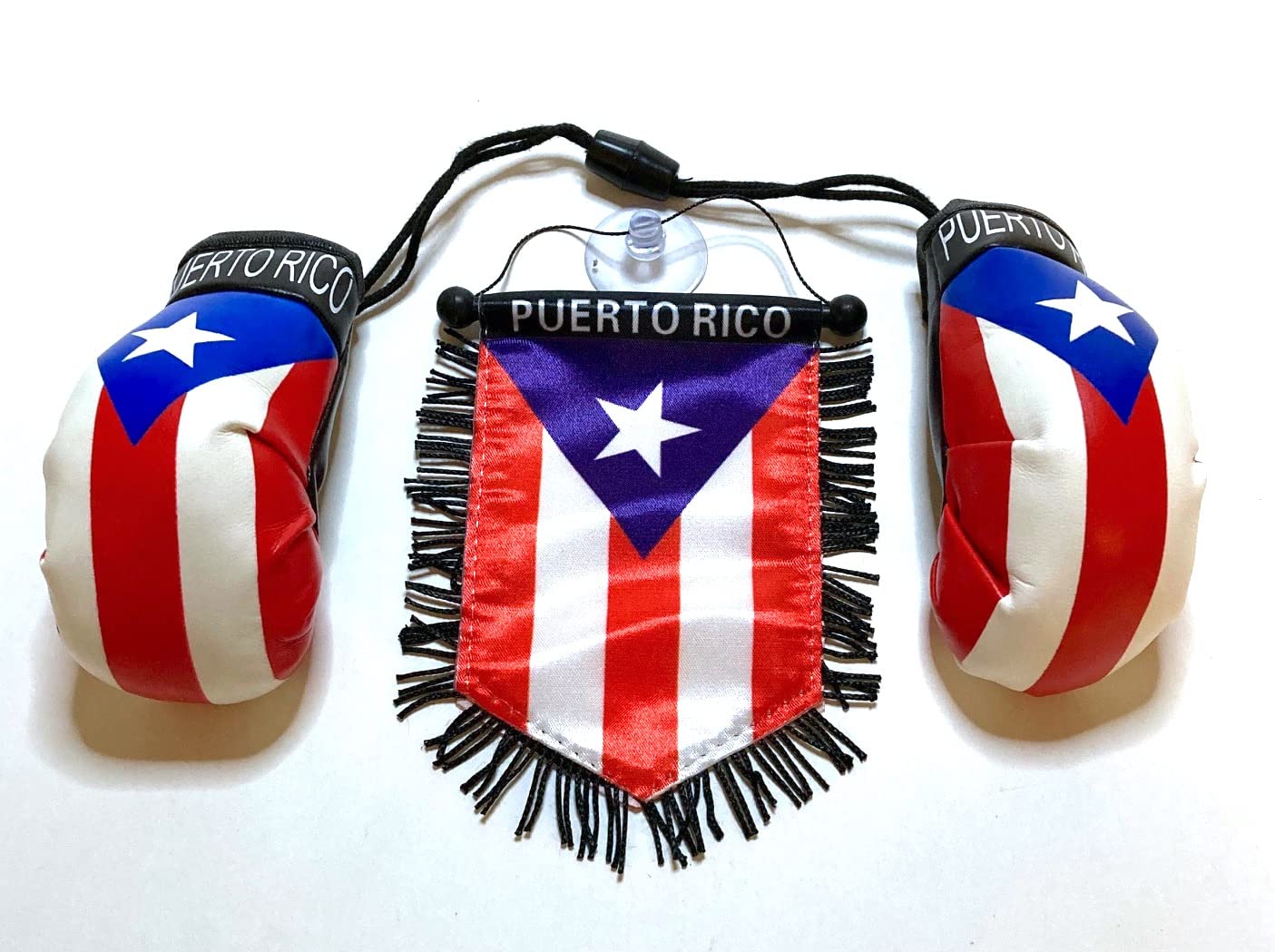 Puerto Rico Boxing Gloves flags for cars accessories sticker decals Puerto Rican PR homes auto small mini Banner — view 3