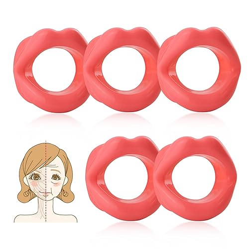 5 piezas de silicona para la cara, tensores de boca más delgados para la barbilla, entrenador en V Up, masajeador facial antienvejecimiento,