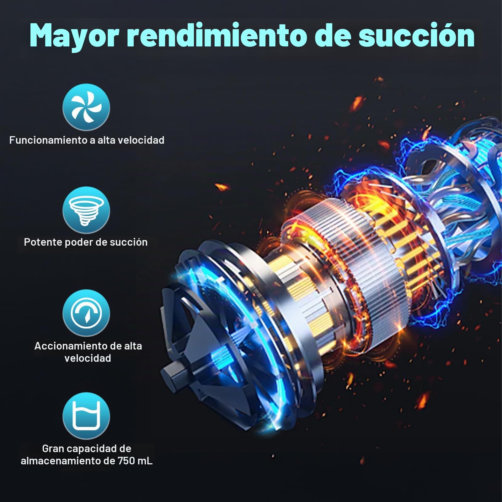 4 en 1 Aspiradora Escoba Versátil Sin Cable, Potente 10000PA Escoba Aspirador Sin Cable, Aspirador Vertical Sem Fios, Limpieza Ultraprofunda Bajo Muebles Sin Agacharse (Sin batería)
