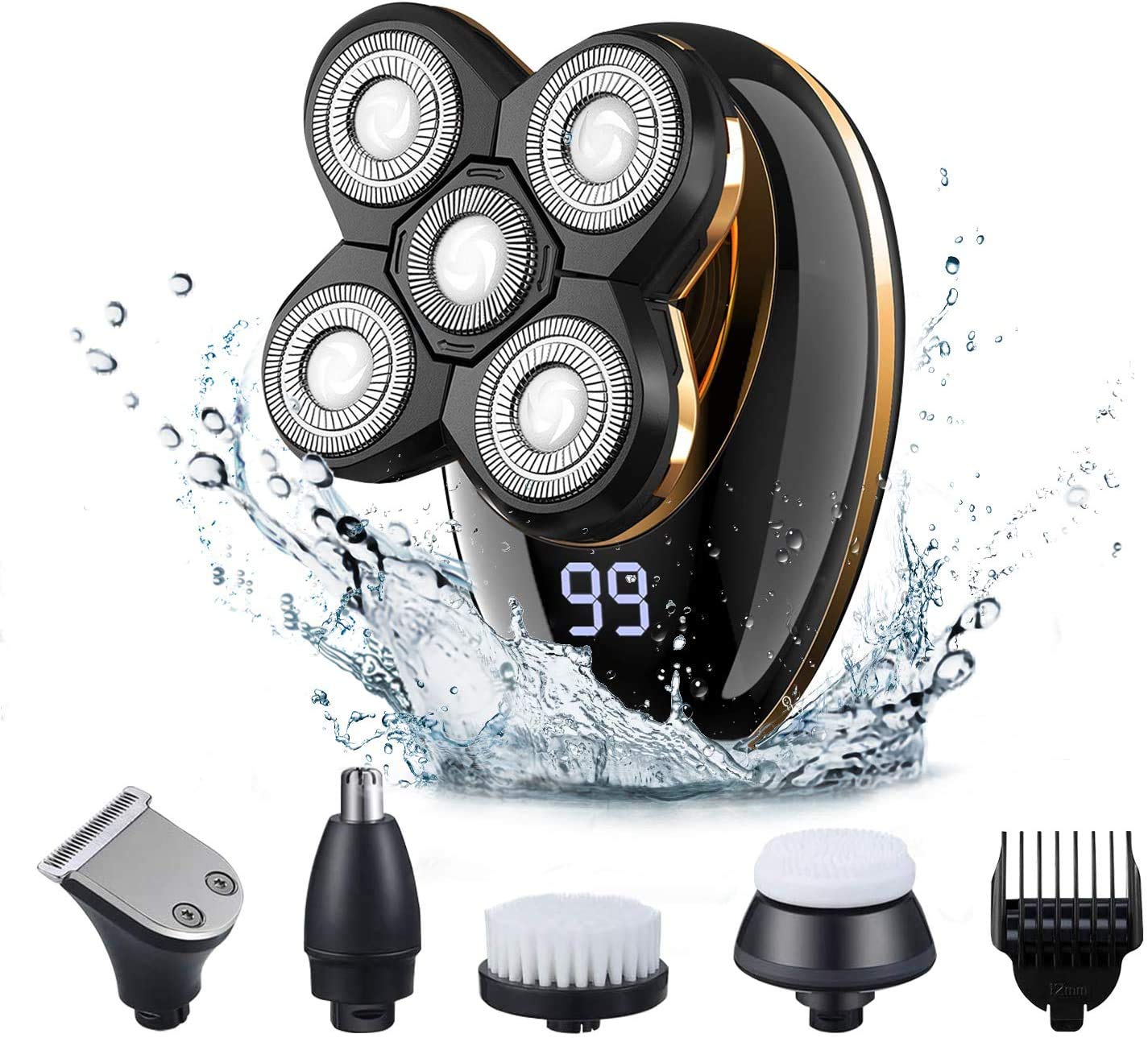VGR V-316 Mens Head Shaver for Bald Men 5 in 1 LED Electric Cordless Razors Shaving USB Rechargeable Wet Dry Grooming Kit Nose Hair Trimmer IPX5-Waterproof (B08WHTQYQ8) Amazon Price History, Amazon Price Tracker