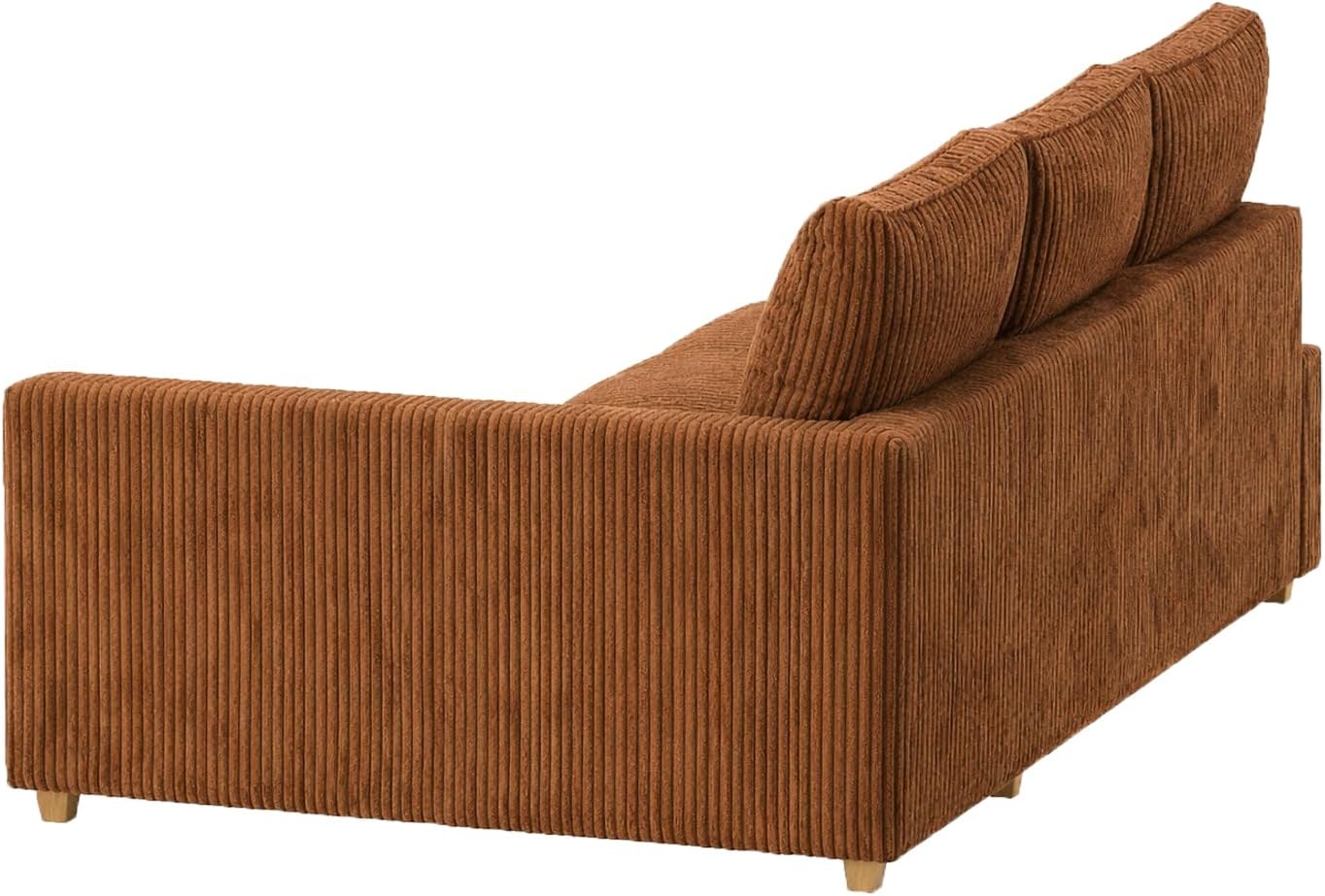 Heavy Duty Corduroy Friheten Sofa Cover Replacement Compatible with IKEA Friheten Sofa Bed Sleeper Sectional Corner Slipcover (Corduroy Cinnamon Left)