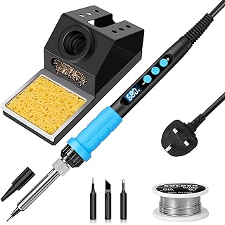 How To Create Your Own DIY Stained Glass Masterpieces 232 Soldering Iron Kit, 100W High Power Soldering Iron, Fast Heating, Digita...