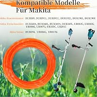 Yweller 9 db-os damilcsomag Makita fűkaszákhoz, 2.0 mm átmérőjű extra erős nylon szál, 42 m, DUR189/191/192 és egyéb modellekhez 3
