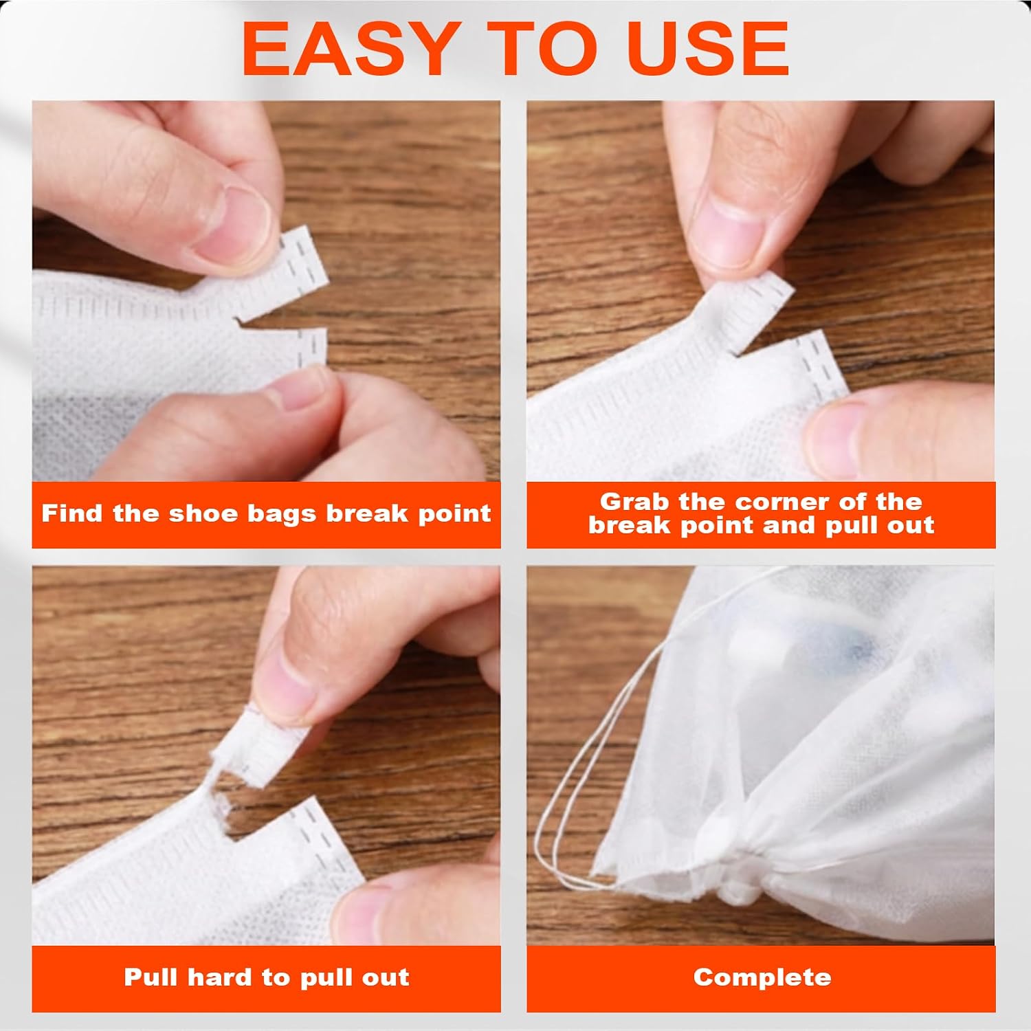 Bedroom Organization Kit - Hanging Storage Organizer - Non Woven Shoe Bags