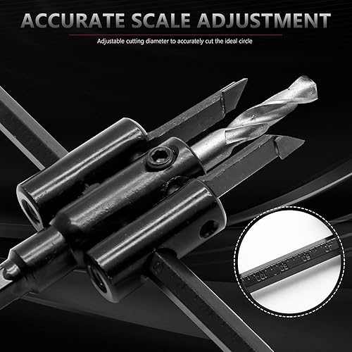 Miniatura 4 de Broca de corte circular de sierra de agujero ajustable de 1-316 a 4-34 pulgadas, broca de corte redondo para carpintería, 1.181-4.724 in