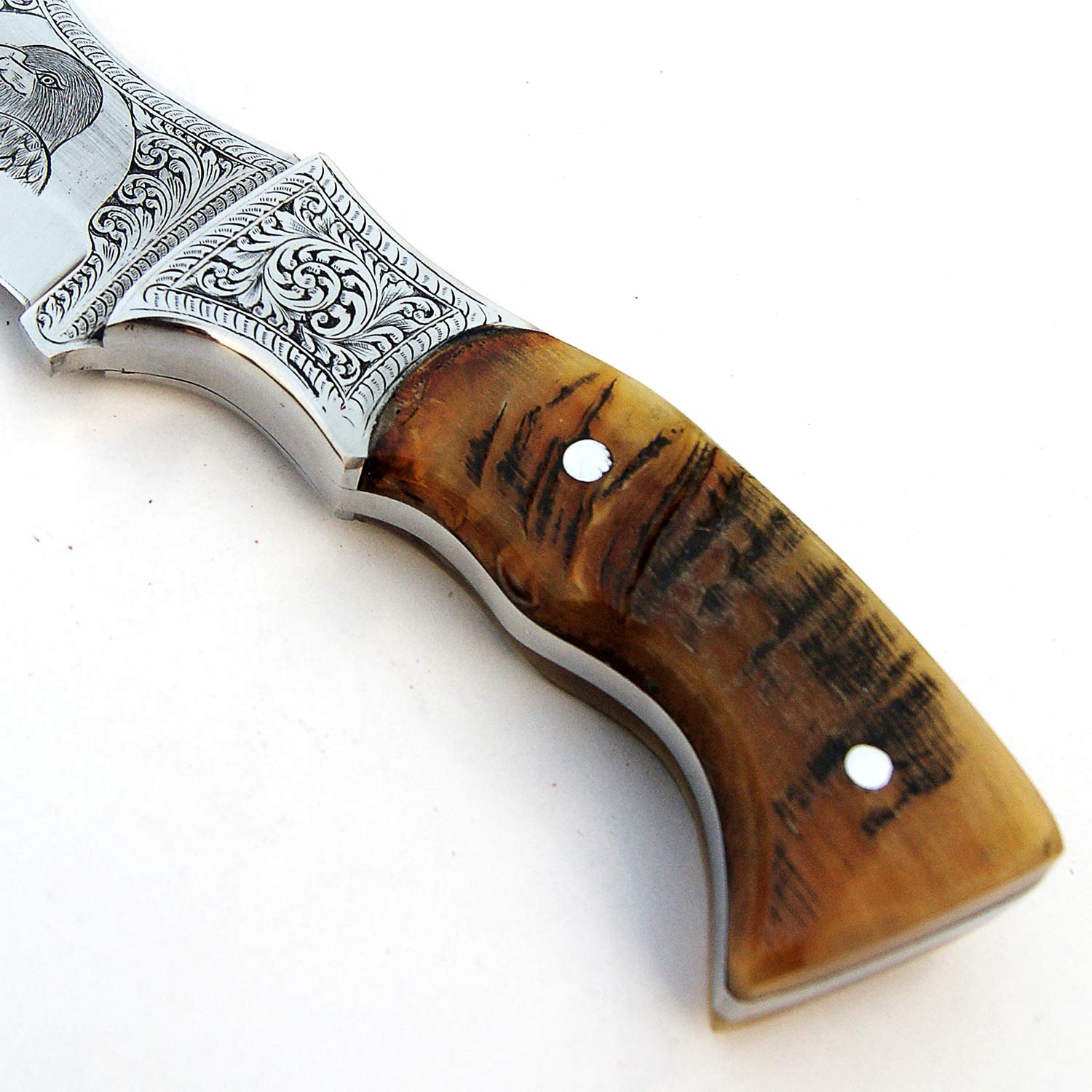 PAL 2000 sbaa-9400 increíble Opera de Arte Total Trabajo A Mano Grabado Sobre EL Cuchillo D 2 de Acero con el Mismo diseño como Cubierta de Piel Hoja colección Cuchillo