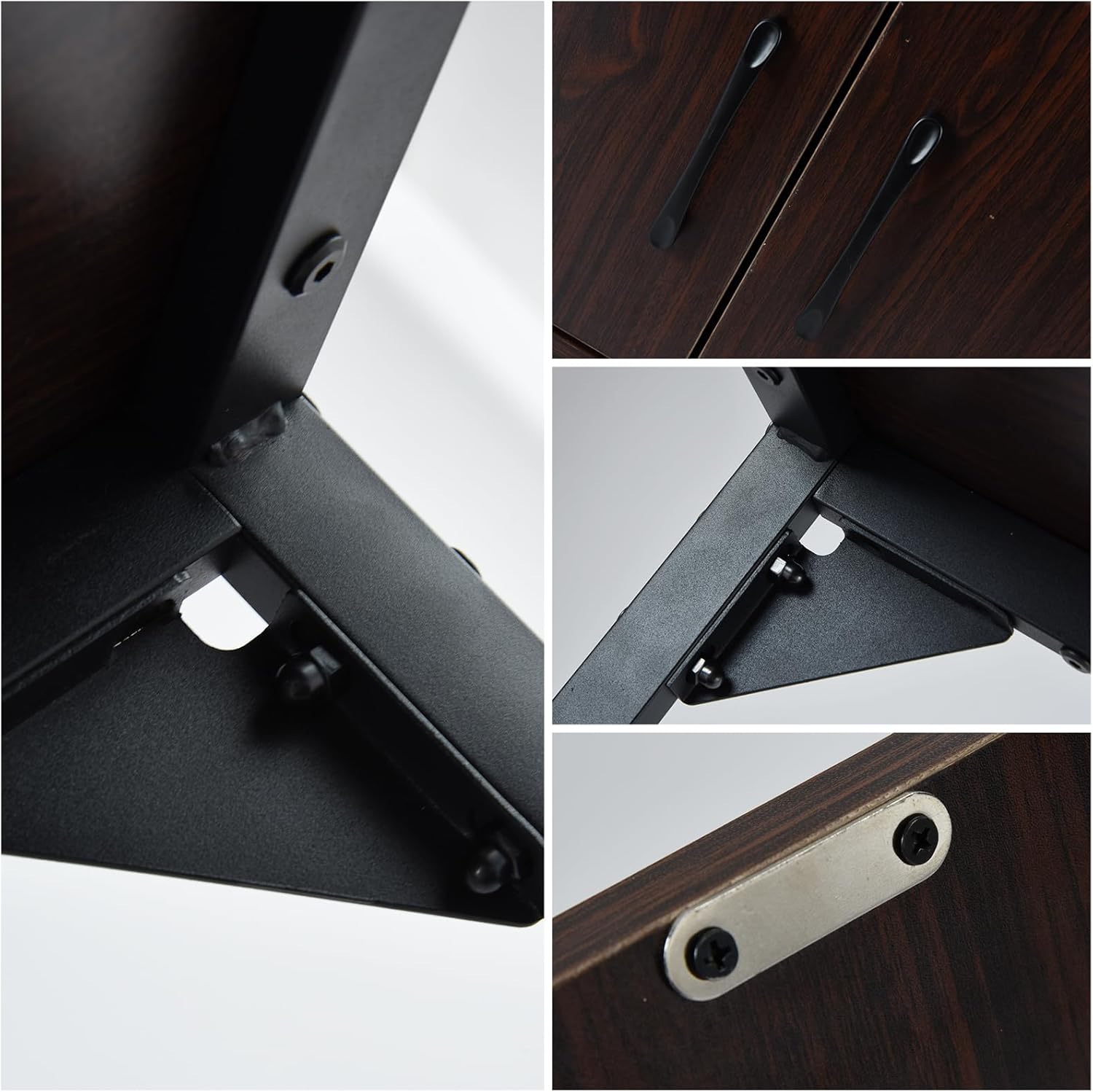 Metal Frame Aquarium Stand with Storage Cabinet - 29 Gallon Fish Tank Stand, 550LBS Capacity Walnut 30.7" L*16.5" W Tabletop