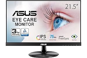 ASUS VP229Q 21.5" 1080P Full HD 75Hz IPS Monitor with FreeSync and Adaptive-Sync
