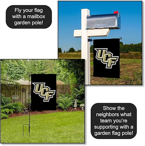 Miniatura 4 de College Flags & Banners Co. Bandera de jardín negra de los Caballeros de Florida Central