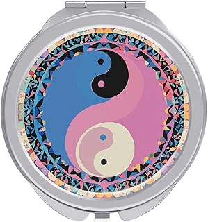 Yin Yang Pattern Compact Mirror Makeup Mirror...