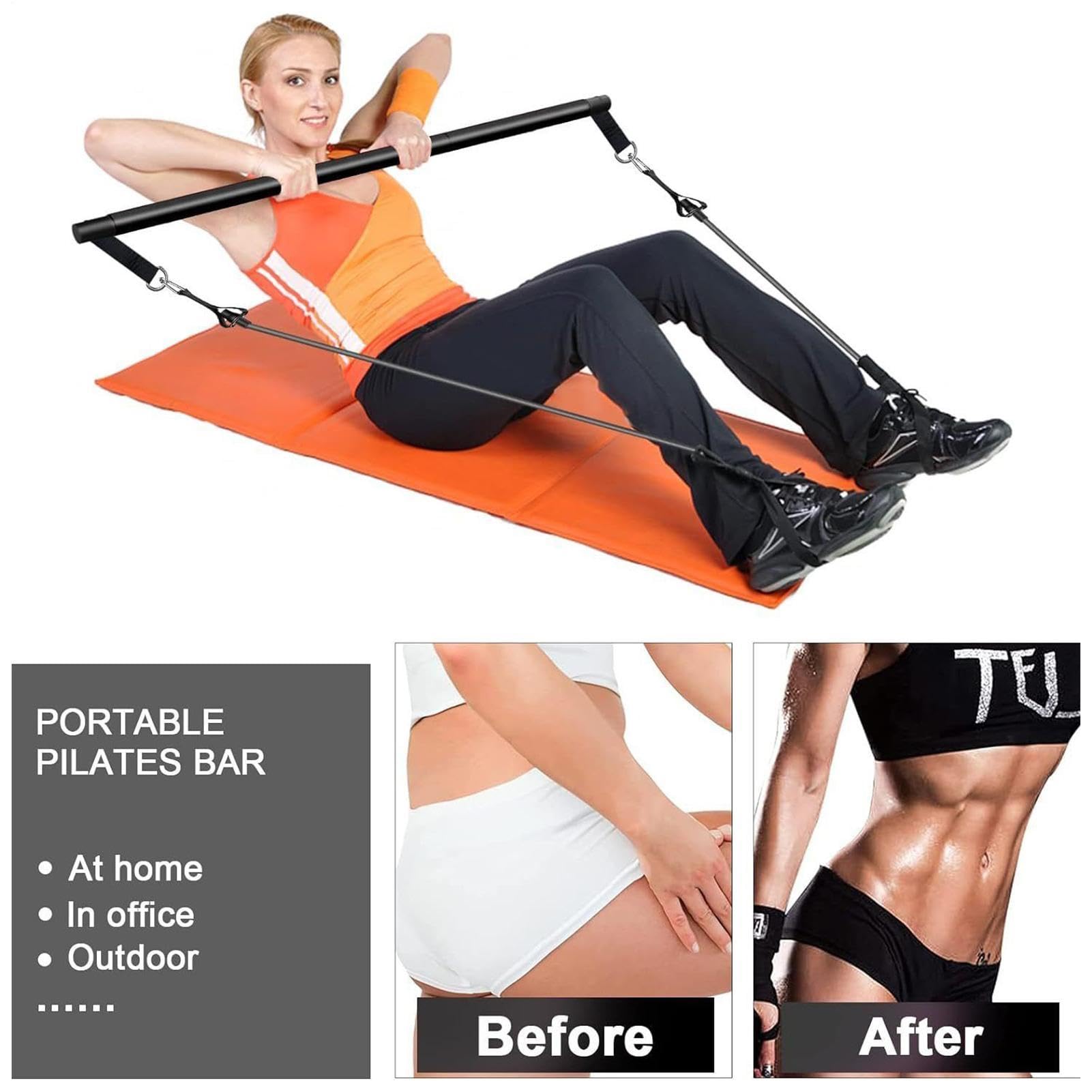 Zestaw domowy do pilatesu, wielofunkcyjny regulowany sprzęt treningowy, zestaw do jogi, pilatesu, do treningu ramion, kobiet, mężczyzn, nóg, pośladków, bioder, siły mięśni