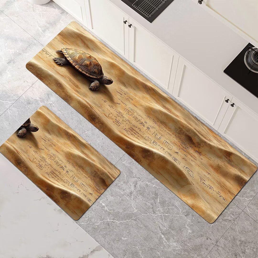Tapis cuisine antidérapants à séchage rapide absorbant et lavable motif Turtle 1-519