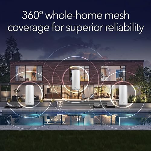 Miniatura 4 de NETGEAR Orbi 870 Series Tri-Band WiFi 7 Mesh System (RBE873) - Router + 2 extensores satelitales, características de seguridad, hasta 21 Gbps, cubre