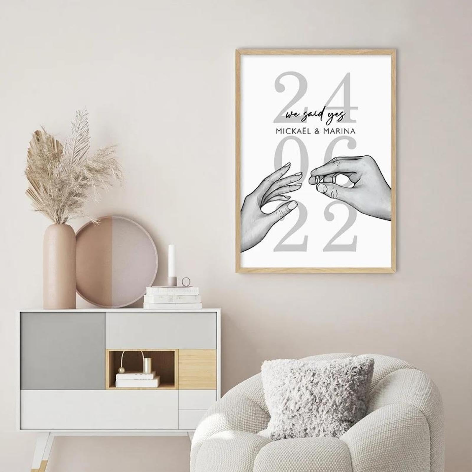 Affiche Personnalisée "Où Tout A Commencé" - Carte De Ville Avec Coordonnées, Noms, Date - Formats A4/A3, Avec Ou Sans Cadre - Cadeau Couple, Anniversaire, Mariage - 6