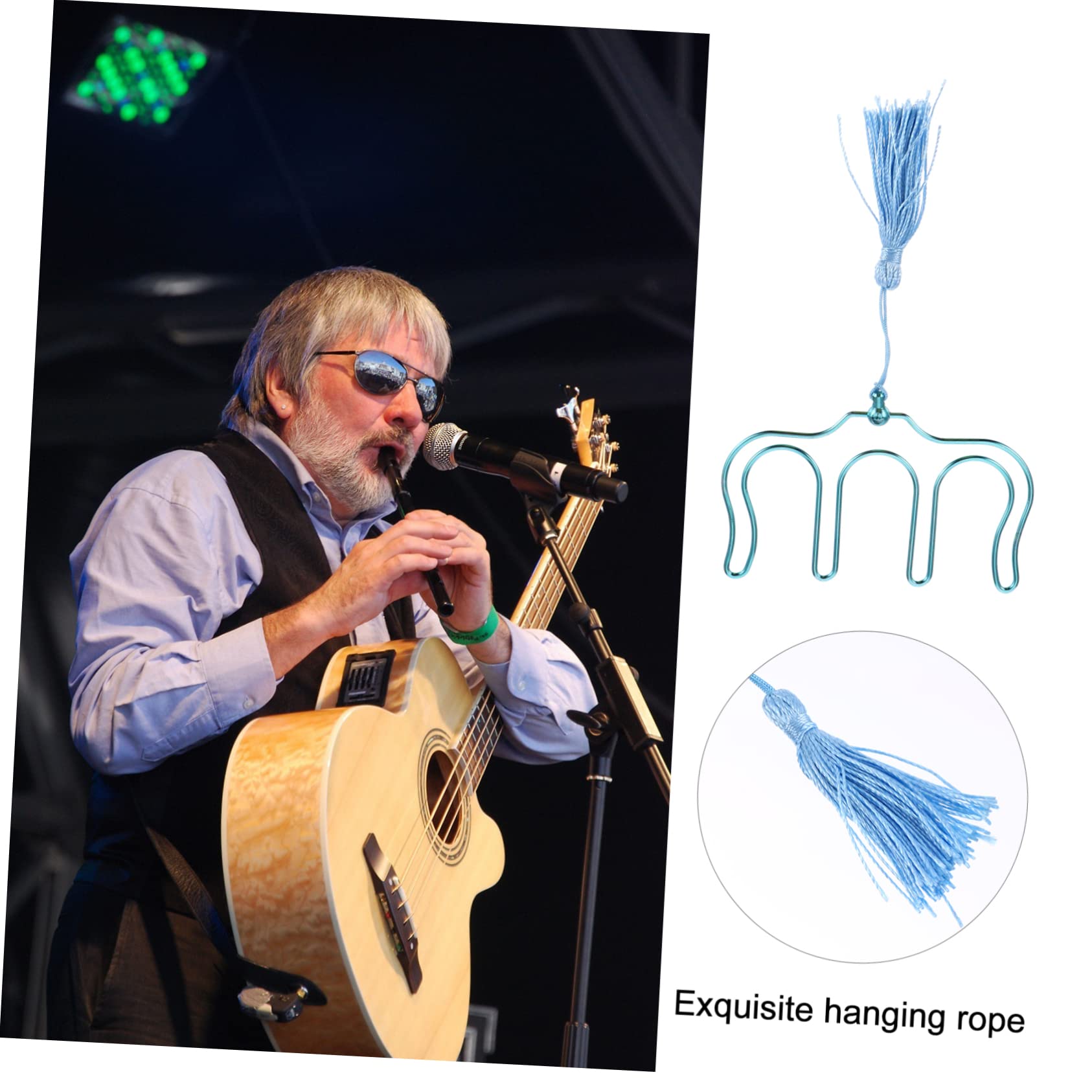 8piezas Sujeta Partituras De Hierro Con Borlas Clips Prácticos Para Libros Musicales Soporte De Páginas Para Partituras y Notas Para Estudiantes De Música y Profesionales
