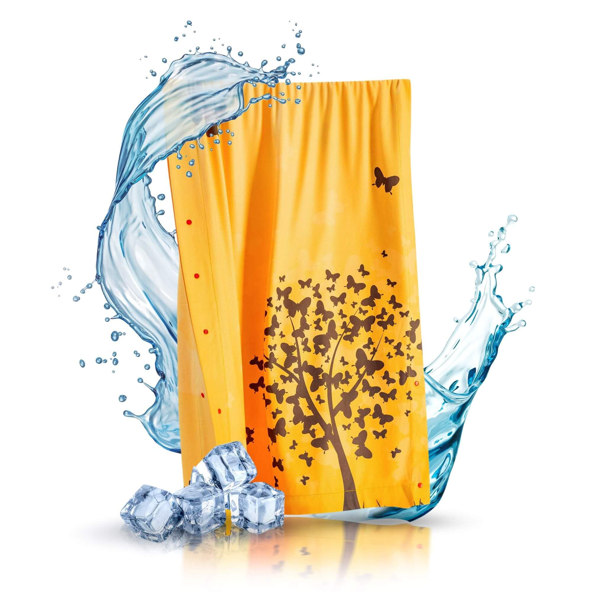 Kühlendes Strandtuch 200×100 cm aus Mikrofaser – Schnelltrocknendes & Sandfreies Kühlhandtuch für Strand, Reisen & Sport