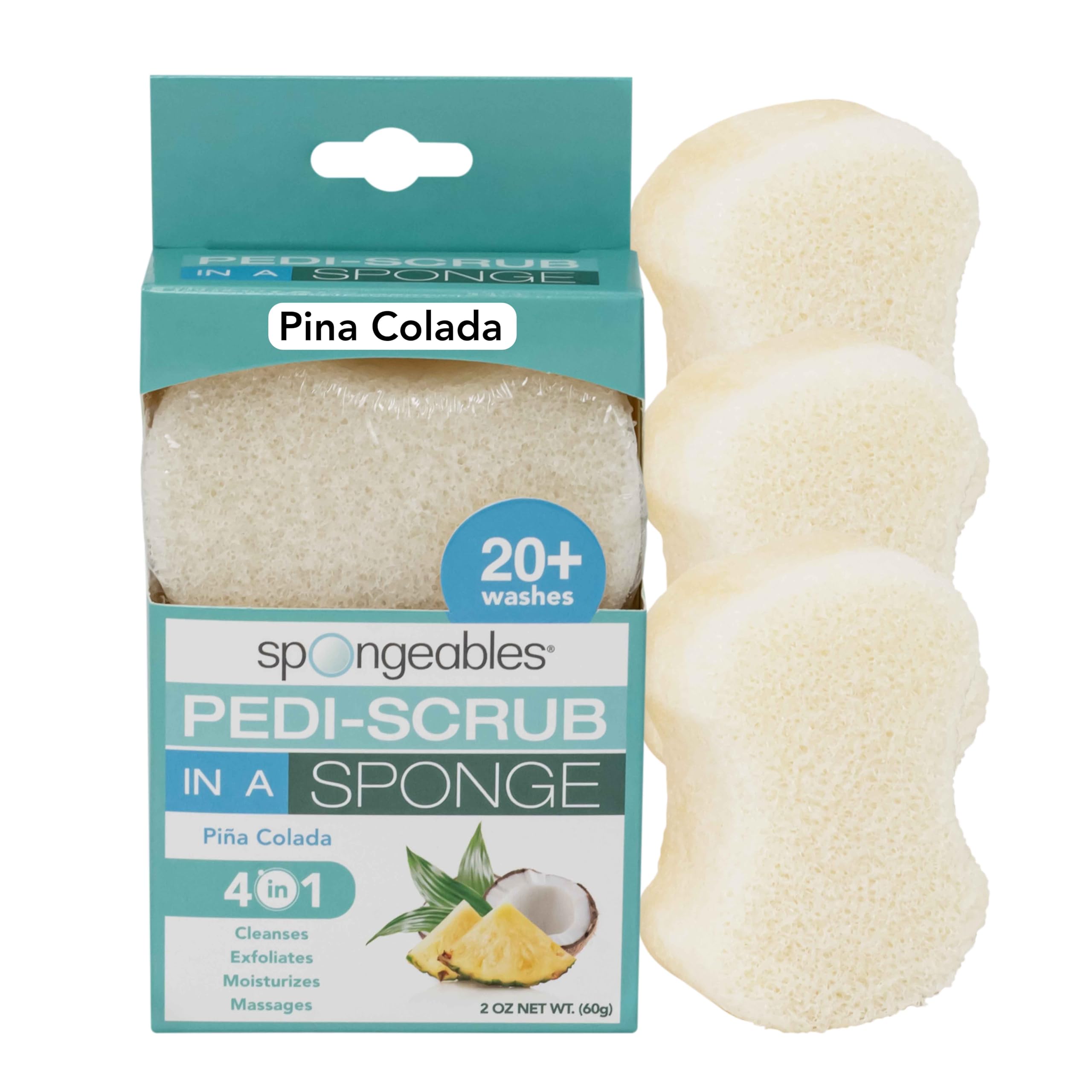 Pedi Scrub Foot Exfoliating 20+ Wash Sponge