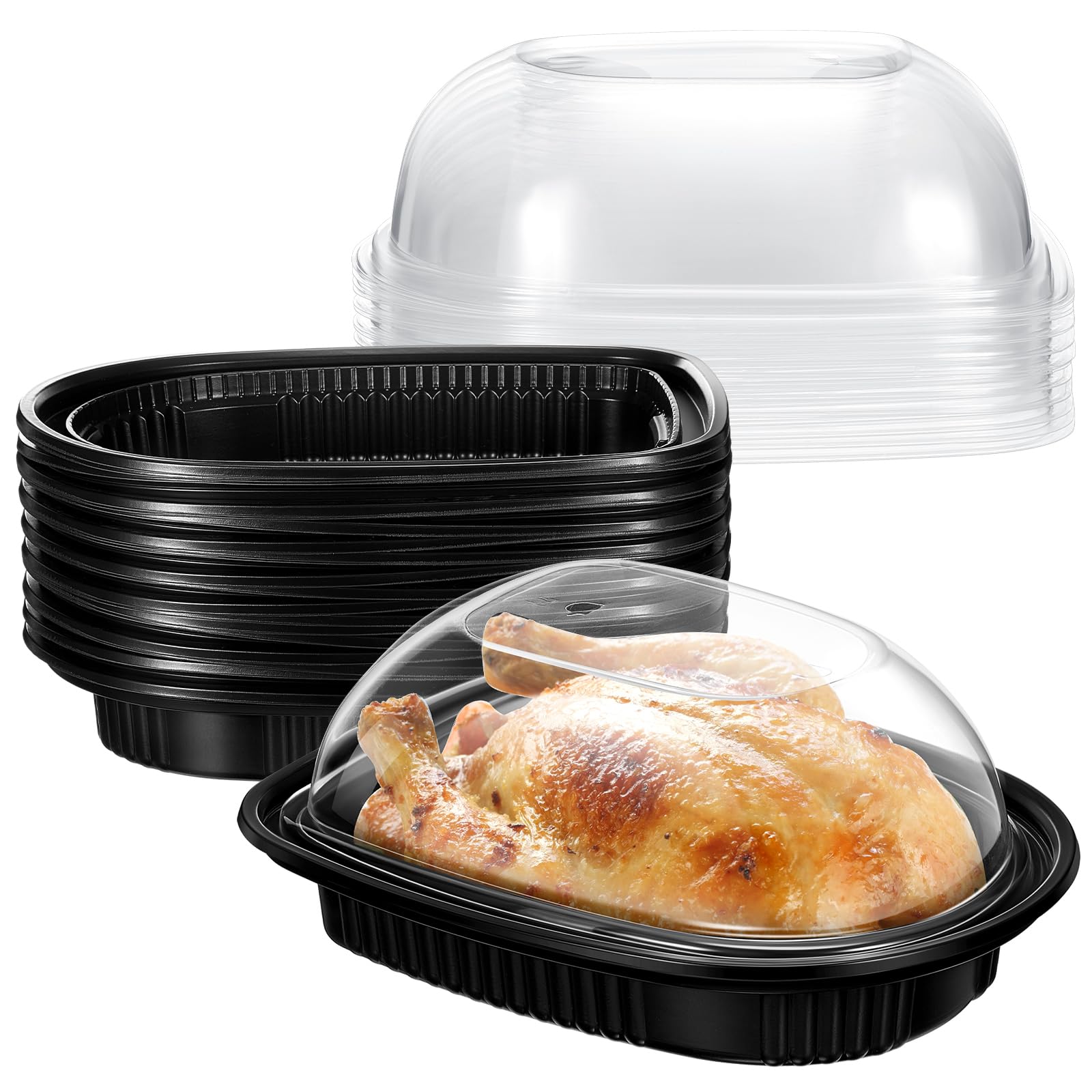 Photo 1 of Hushee Rotisserie Chicken Containers with Lids (20 Pack)
