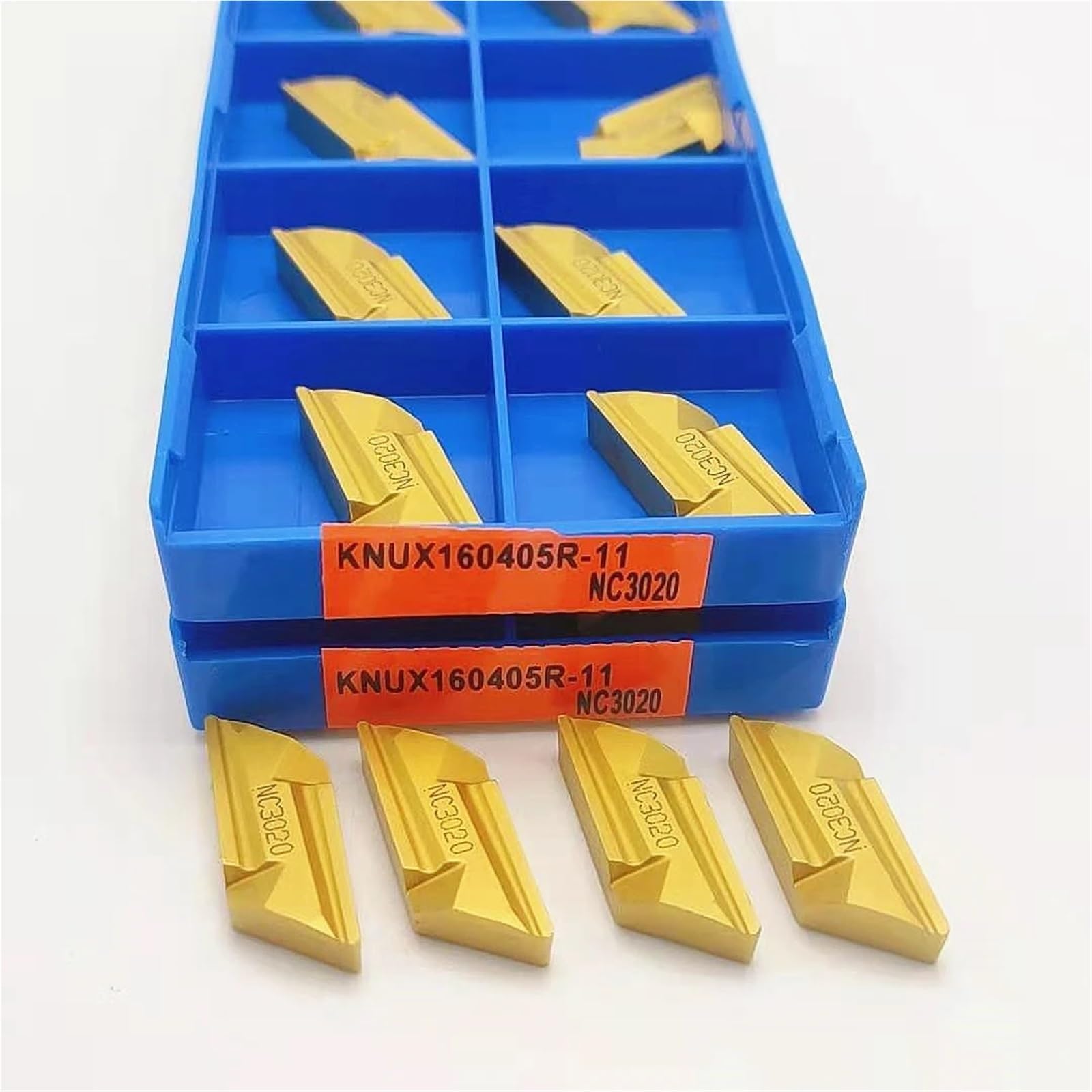 10 Uds NC3020 KNUX160405R11 NC3020 Herramienta de Torno Hoja de carburo Herramienta de Repuesto Hoja fresadora Herramientas de torneado