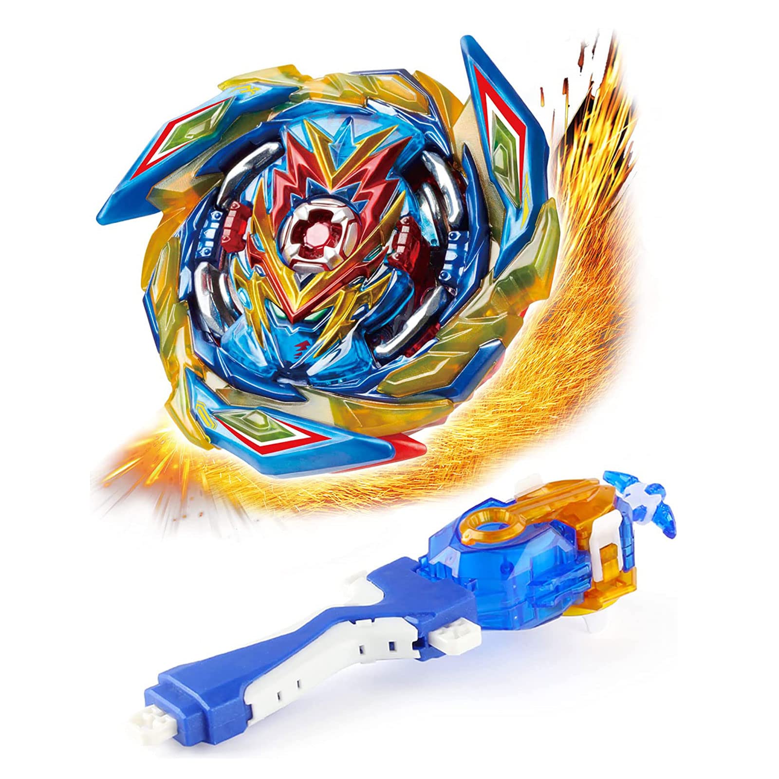 Desamvap Bay Battling Tops Kampfkreisel Booster B-163 Brave Valkyrie mit Starter und Griff, Kreiselspielzeug für Kinder Battle Tops