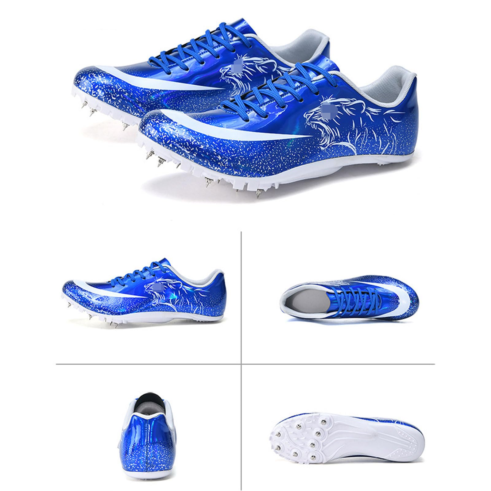 Zenithia Zapatillas De Atletismo con Clavos Zapatillas Deportivas con Clavos De,Zapatillas De Portivas para Pista Y Campo,Antideslizantes Transpirables CóModas para Entrenamiento De CompeticióN