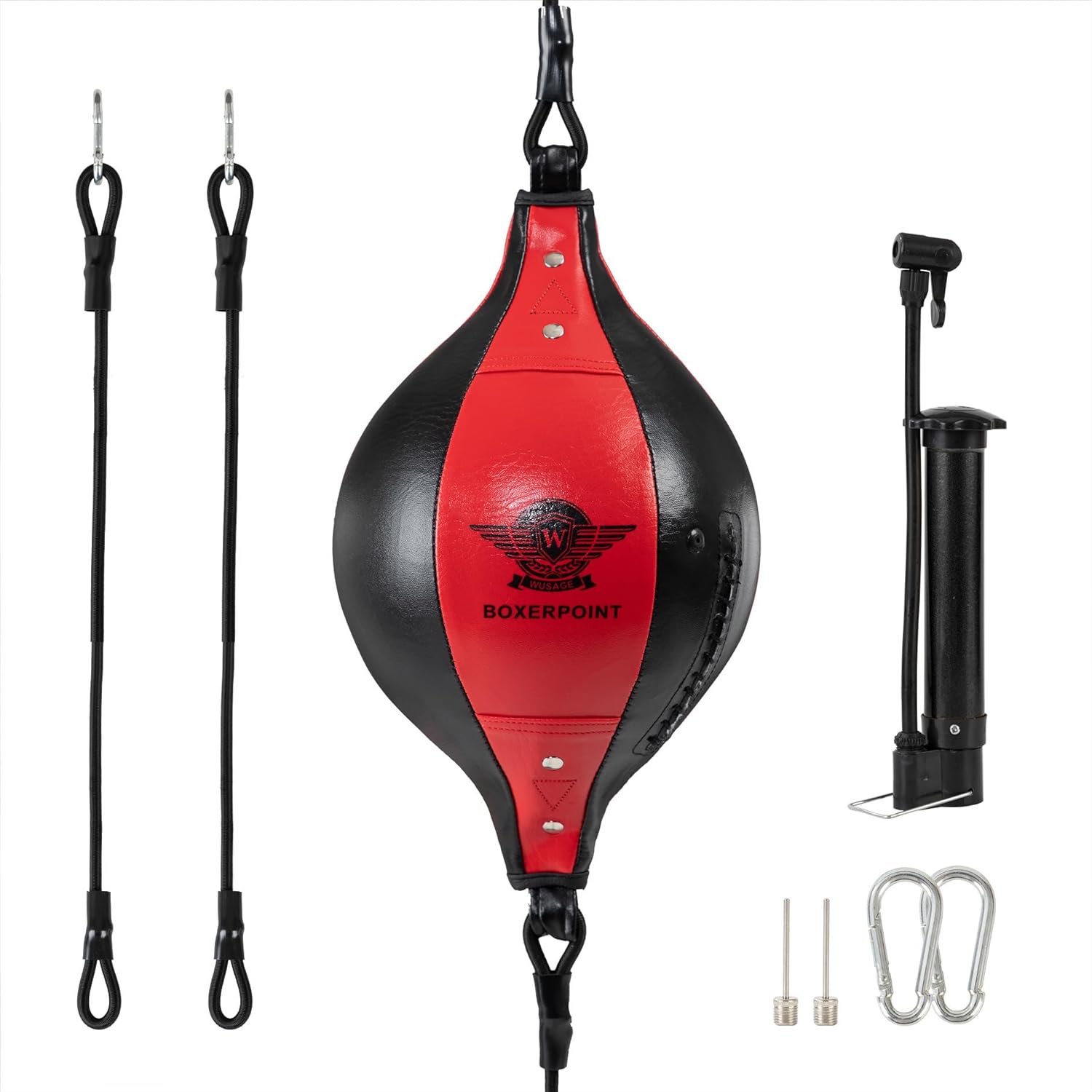 Boxing Double End Punching Ball Striking Punching Bag Kit, Speed Striking Reflex Kit with Bungee Cords Perfect for Reaction, Agility, and Hand Eye Coordination Training