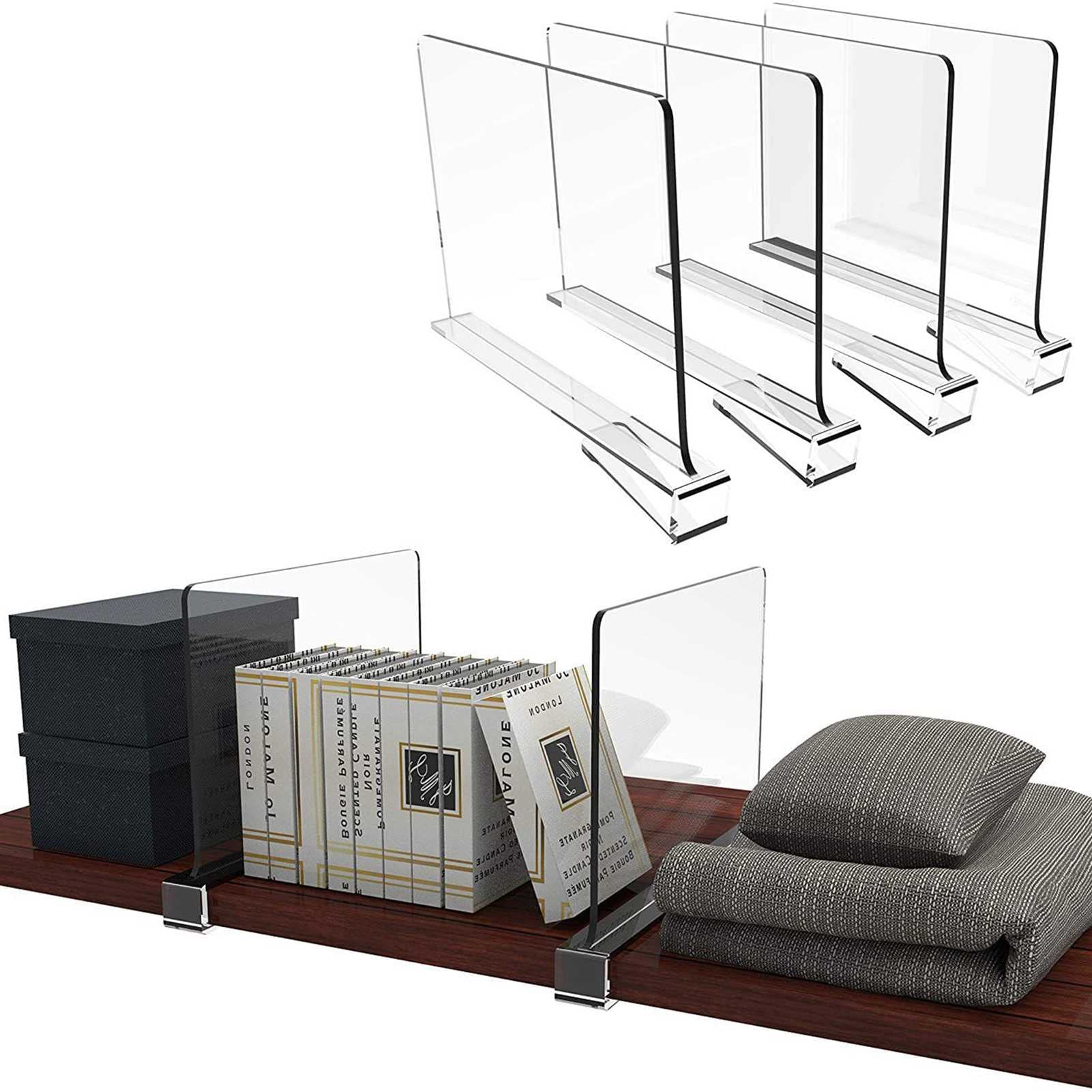 Scaffale divisorio in acrilico organizzatore per ripiano per maglione organizzazione camera da letto libri armadio divisori per scaffali divisorio per la casa  15