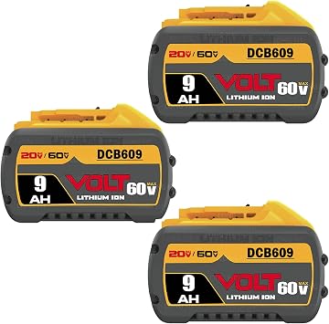 60V MAX 9000mAh Replace for dewalt 60 Volt Battery DCB606 DCB609 DCB612 DCB615 Compatible with Original 20V/60V Power Tools and Chargers 2